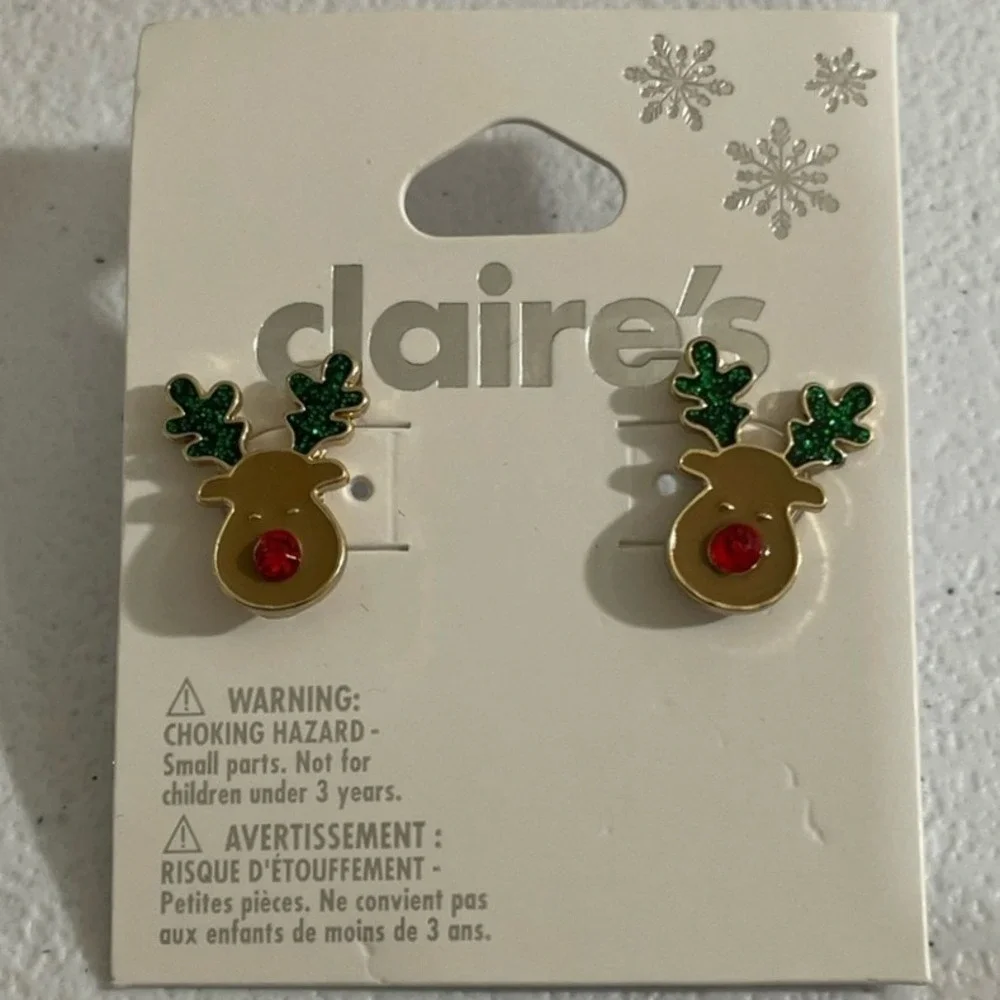 NWT Lot of Claire's Festive Earrings &‎ Hair Accessories
